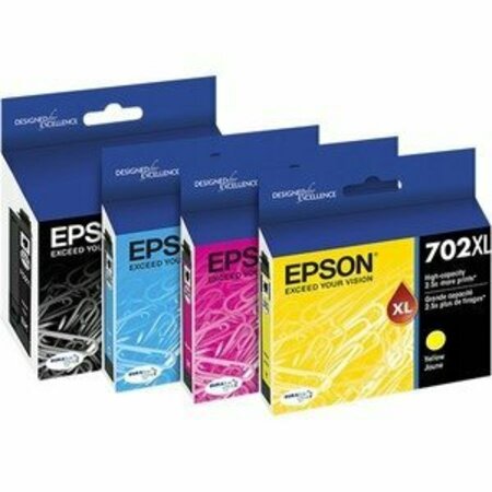 EPSON AMERICA PRINT 702 UltraBlk Color HC InkCrtrd T702XLBCS